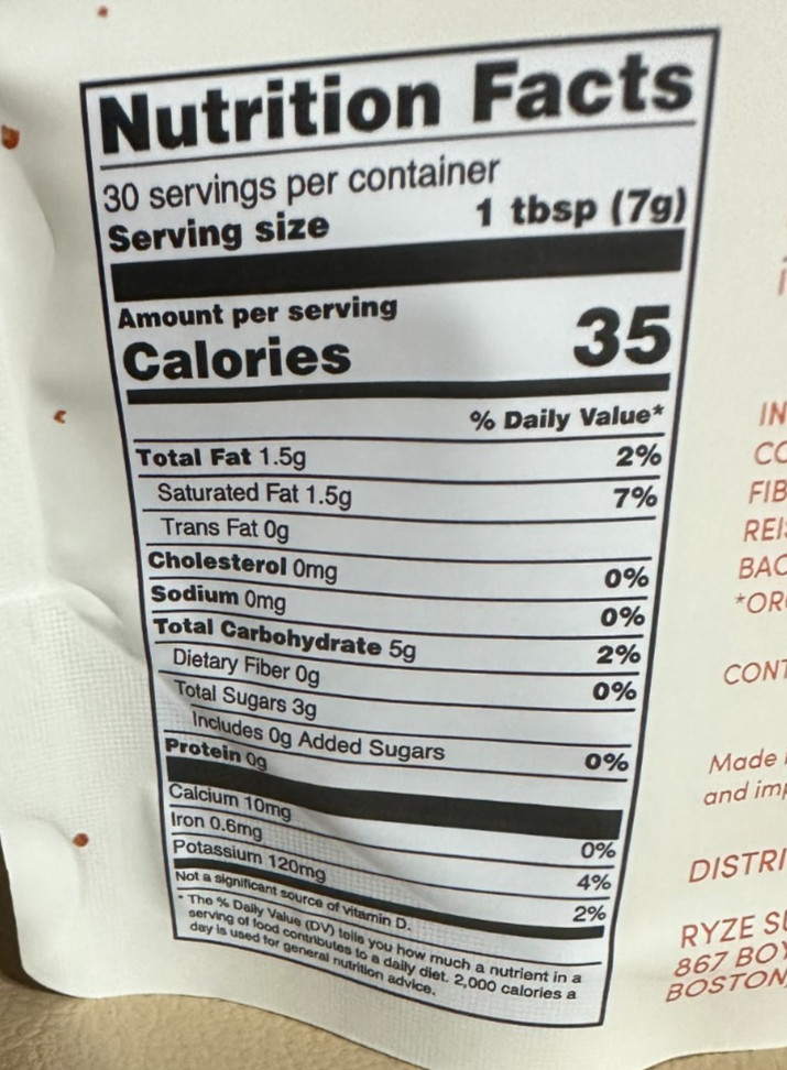 Ryze Superfood Creamer Mushrooms Probiotics Creamy Vanilla 30 servings Exp 01/28