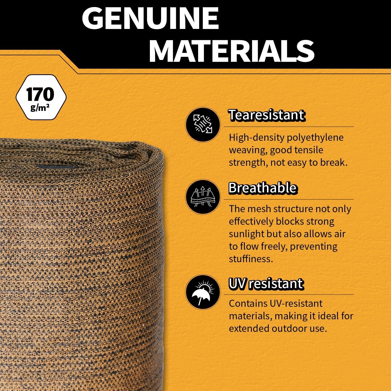 5x50Ft Garden Privacy Fence Screen, 180GSM Heavy Duty 90% Blockage Windbreak ...