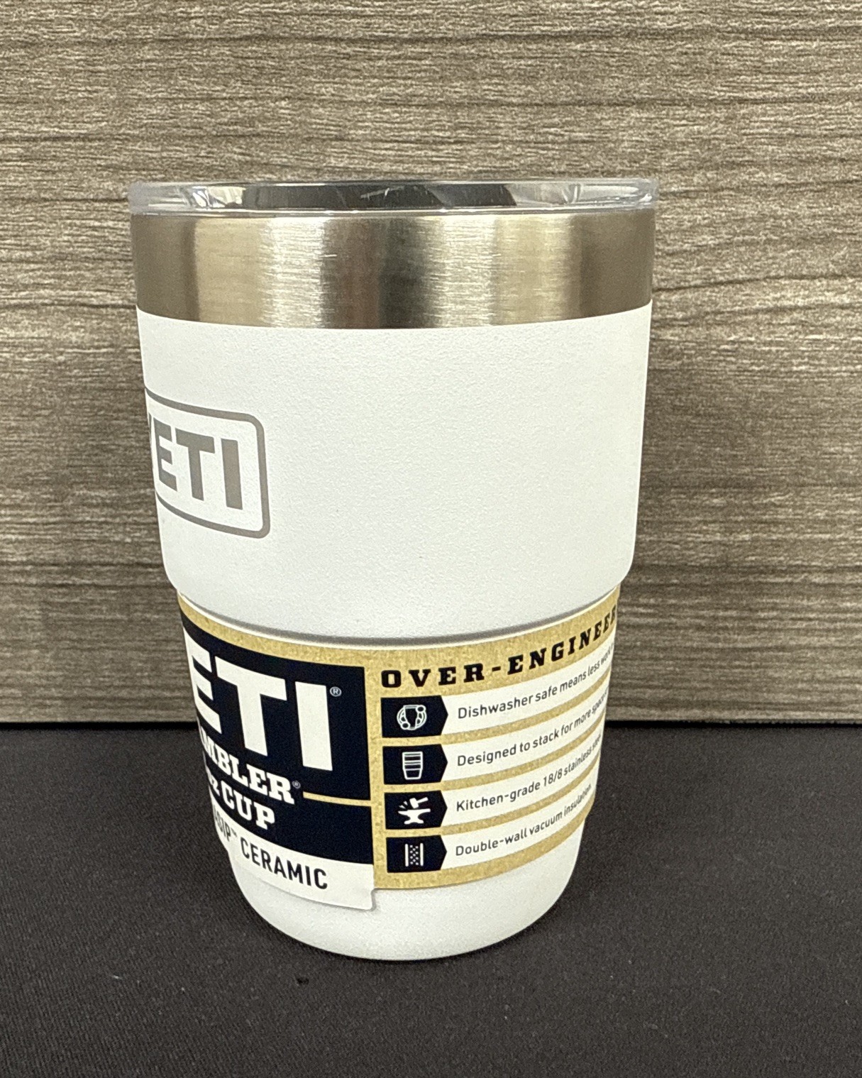YETI Cape Taupe 8 oz Stackable Cup (White) Brand New/Free Shipping