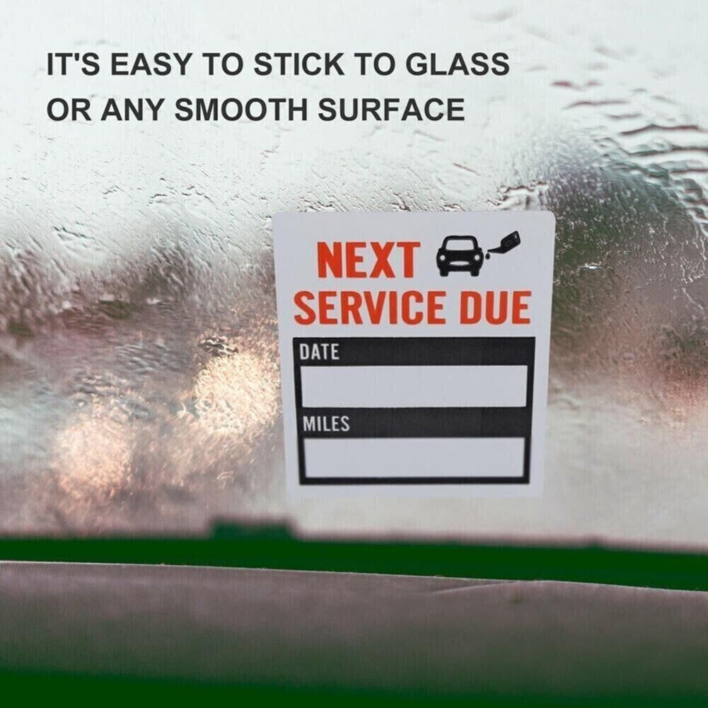 300 Oil Change Service Reminder Stickers Window Lite Sticker Pack 2"x2" US