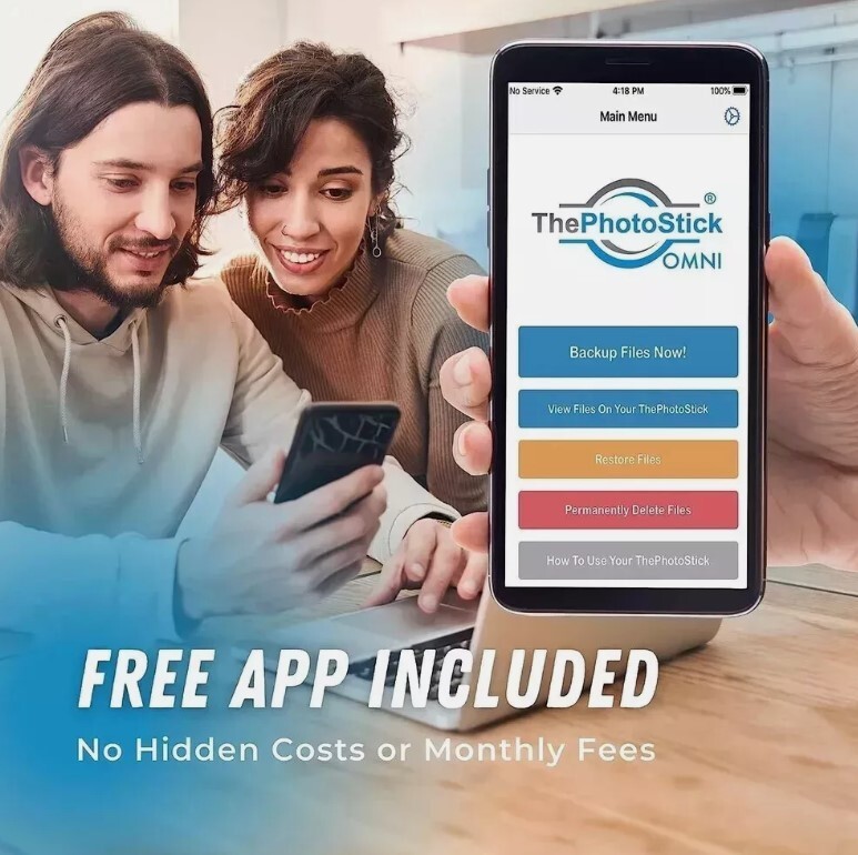 ThePhotoStick Omni 256GB For All Devices, PCs, Laptops, Cell Phones & Tablets