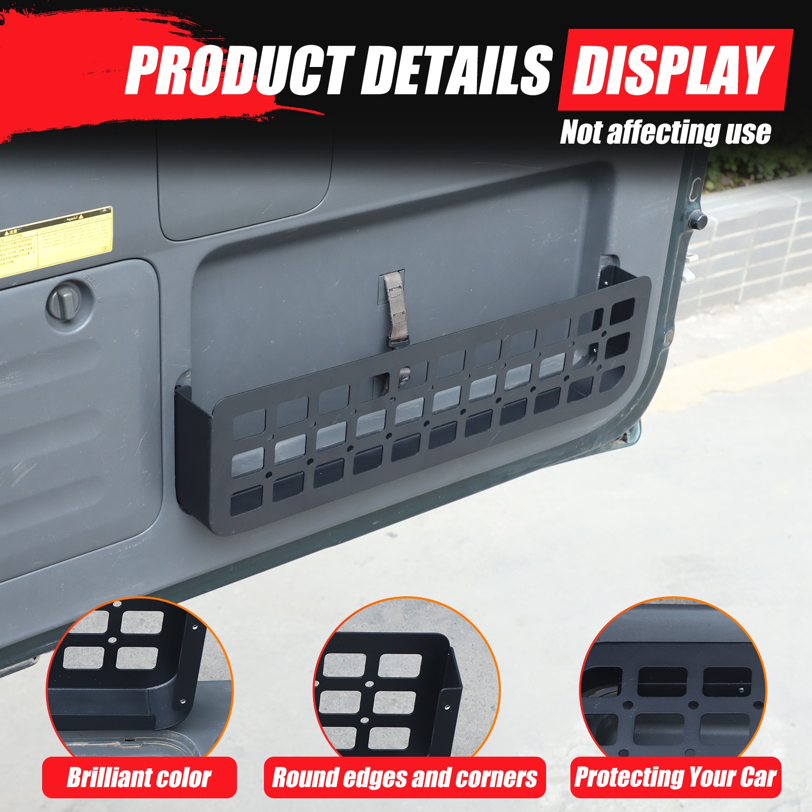 Tailgate Door Organizer Cargo Shelf Molle Panel For 2003-2009 Lexus Gx470