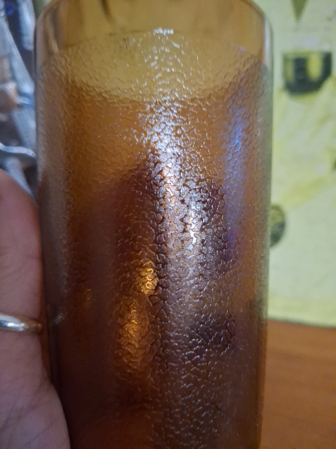 12 Retro Diner Restaurant Ware Texas Tumbler Plastic Pebbled Cup 9.5oz Amber New