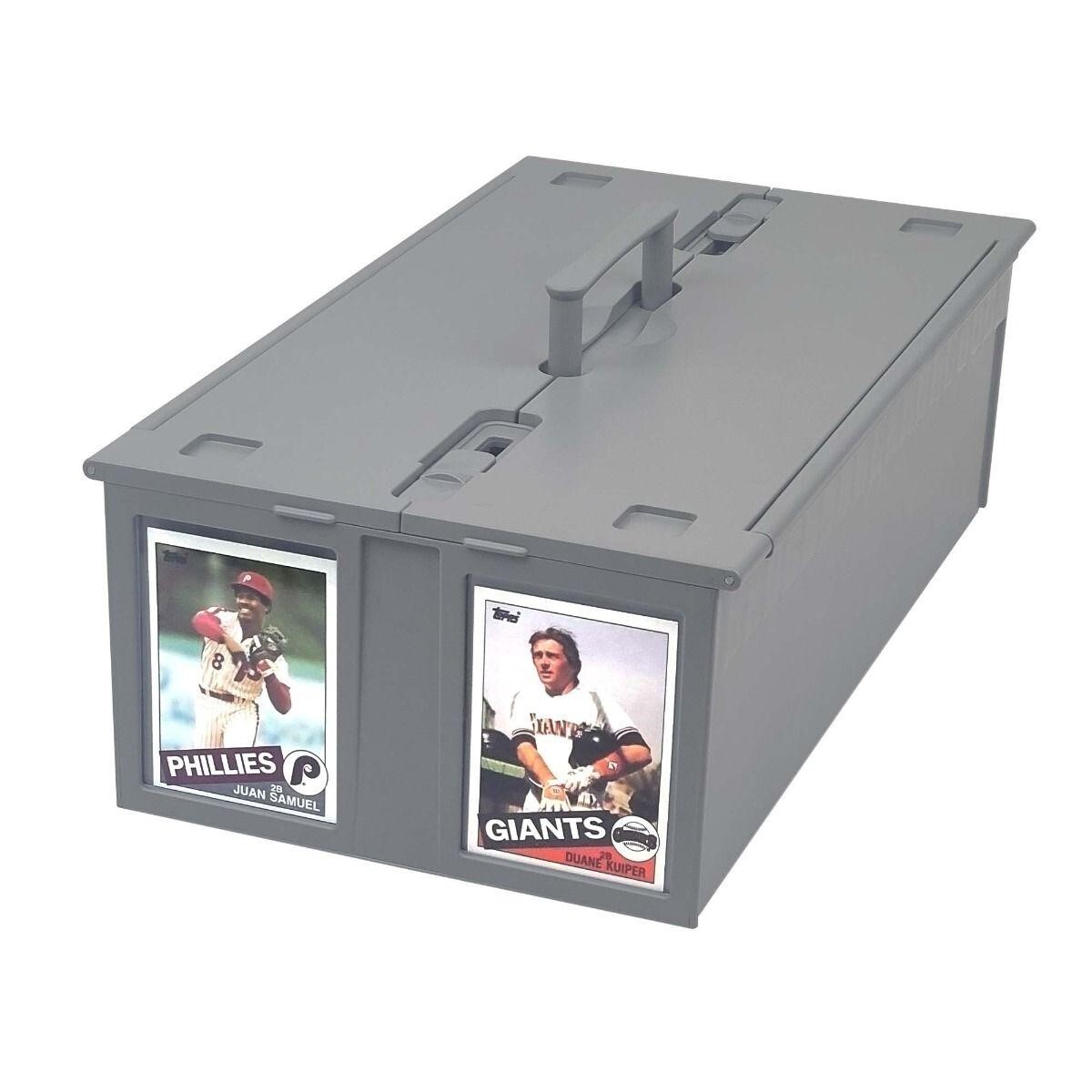 BCW Plastic Cards Box Bin For Trading Gaming Sport Toploader Magnet Safe Storage