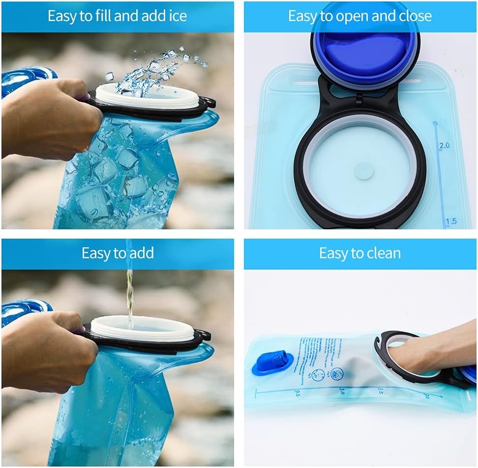 1.5L/2L/2.5L/3L Hydration Bladder, Large Opening Water Storage 2L, 1 Pack