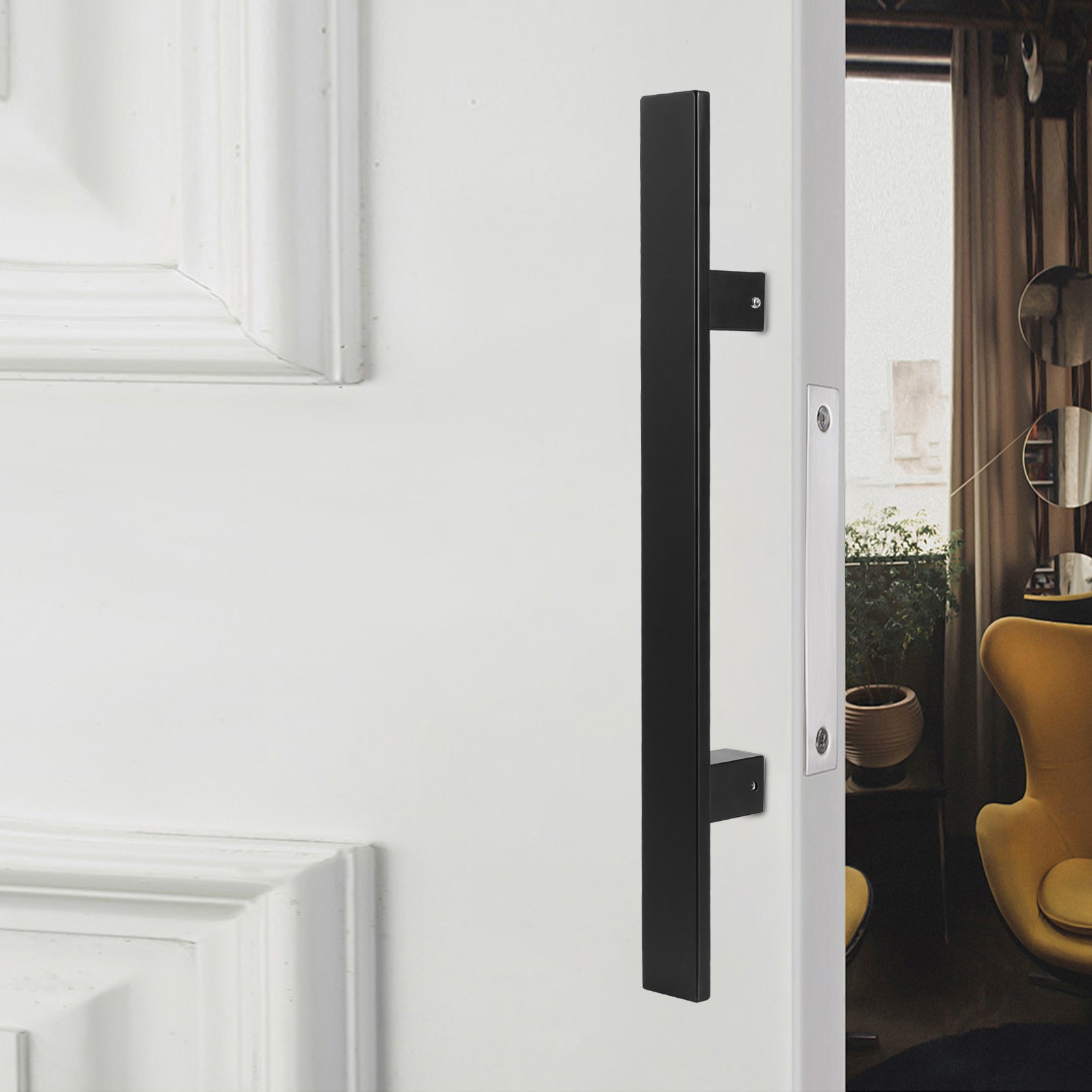 Dual Sided Push Pull Door Handle H-Shaped Stainless Handle Sliding Door Handle