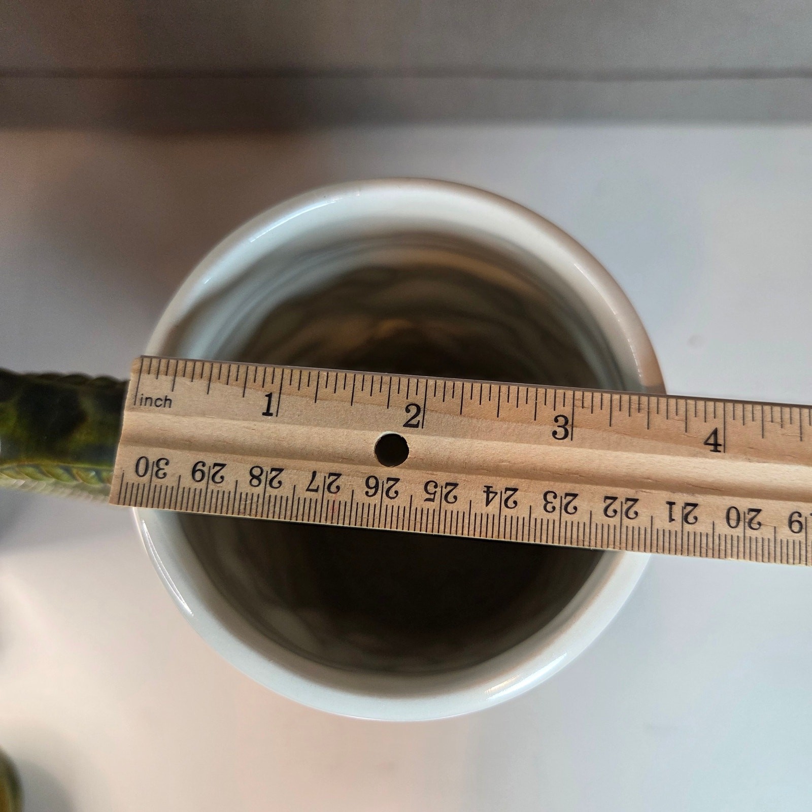 Large 17″ German Style Beer Stein Signed Sam Ceramic Relief with Lid