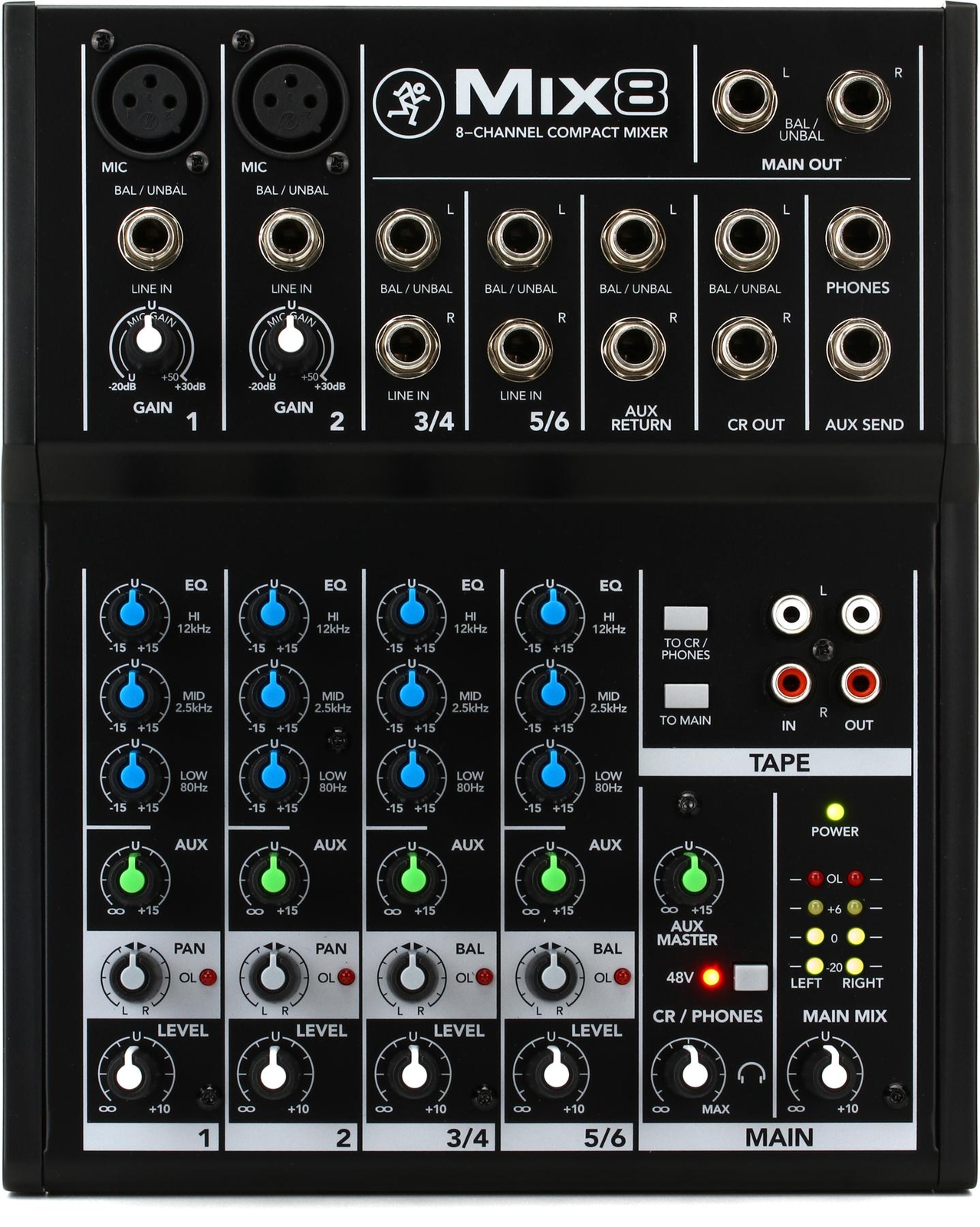Mackie Mix8 8-channel Compact Mixer
