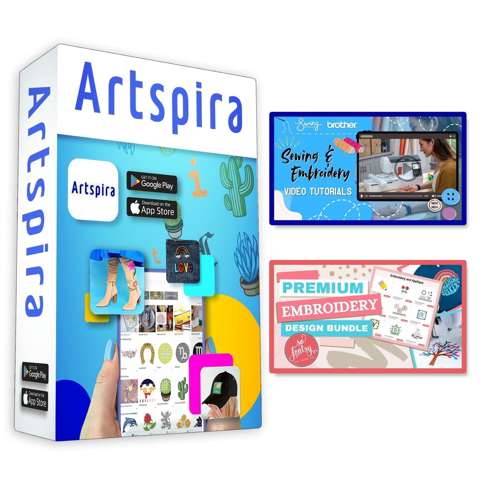 Brother PE545 Embroidery Machine with Hoops & Embroidery Threads