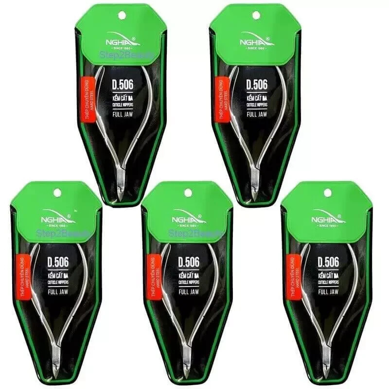 Nghia - Hard Steel Cuticle Nipper D506 Full Jaw (Pack of 5)