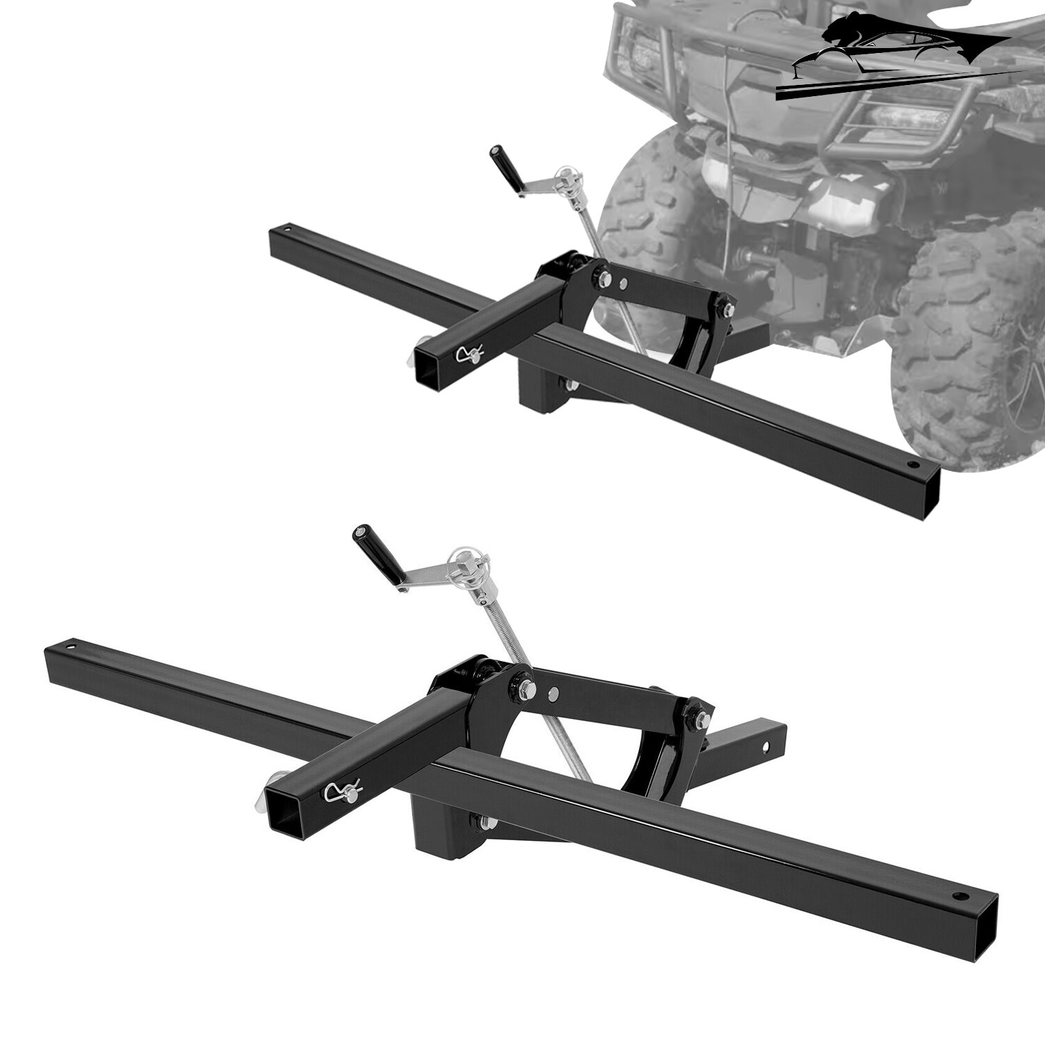 Black Manual Quick Implement Lift 50 Inches For ATV / UTV with 2" Receiver