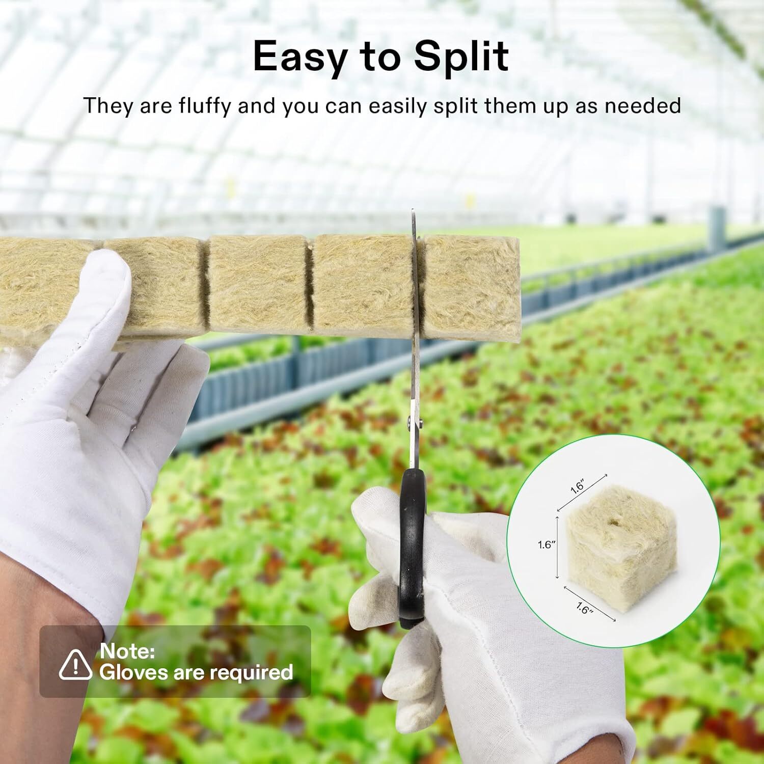 VIVOSUN 1.6" 112 Plugs Rockwool Cubes Hydroponics Grow Stonewool Starter Cubes