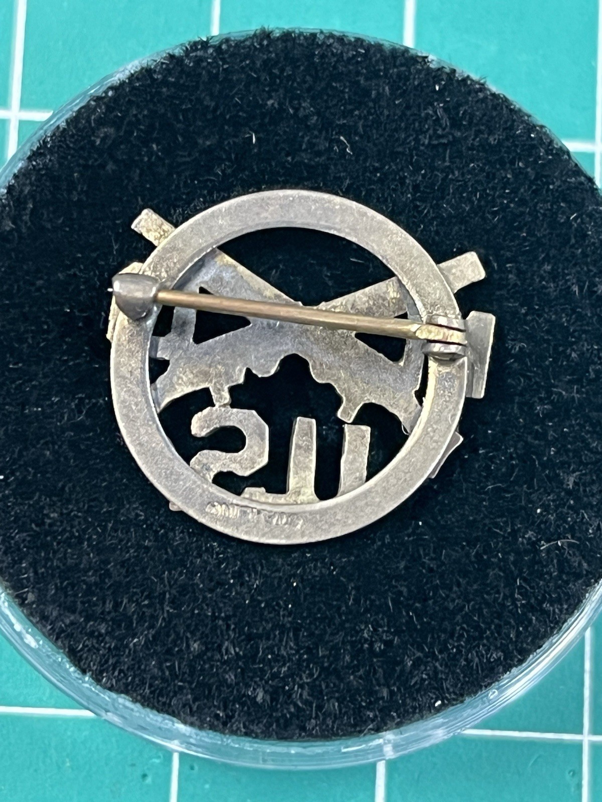 WW1 Era US Infantry MG Machine Gun Sweetheart Homefront Pin Sterling