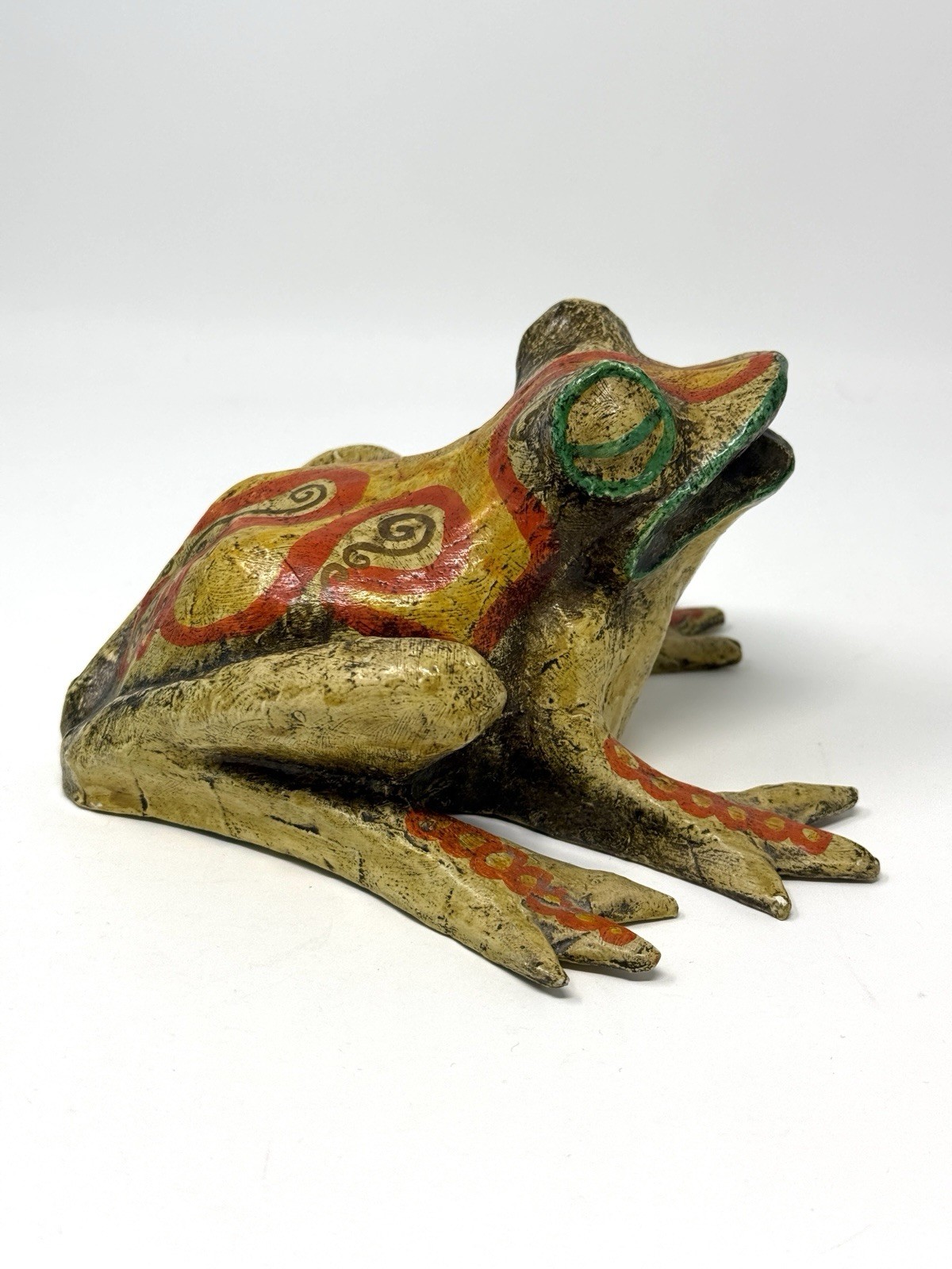 Vintage 60s/70s Artist Signed Paper Mache Frog, Mexico