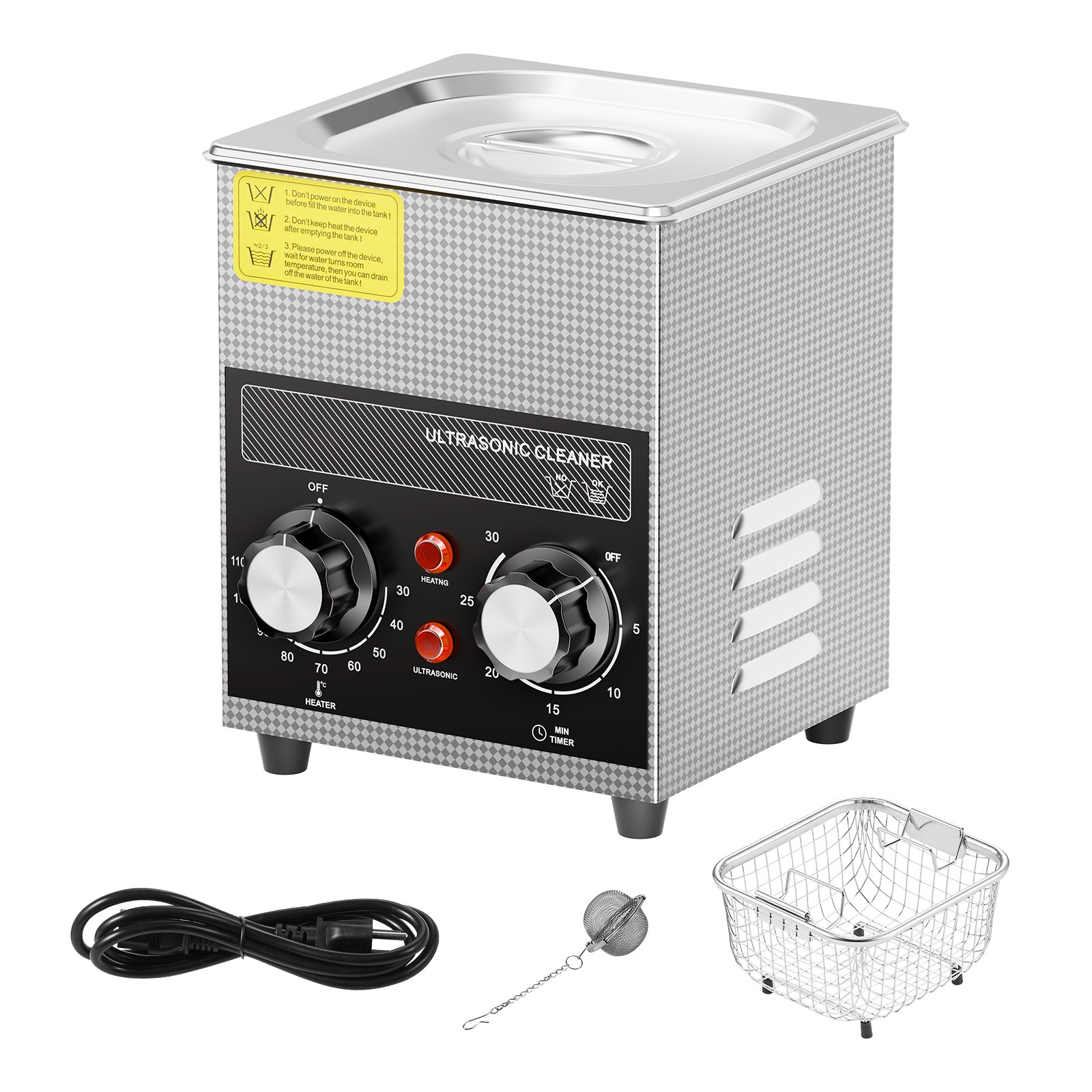 Uimoso 2L Ultrasonic Cleaner with Heater Timer & Basket Digital Sonic Machine