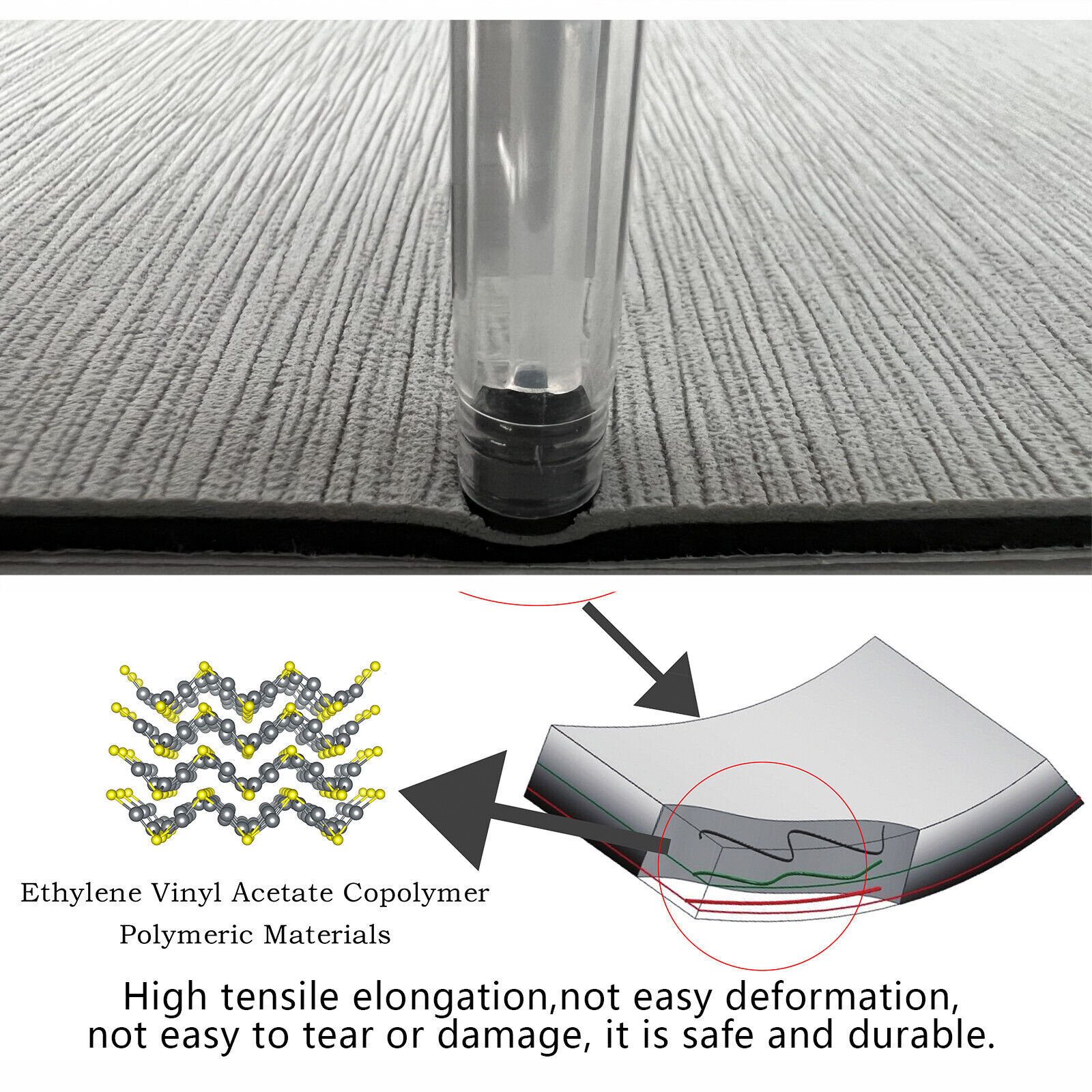 94.5" EVA Foam Boat Decking Sheet Mat Faux Teak Marine Yacht Flooring Plain Pad