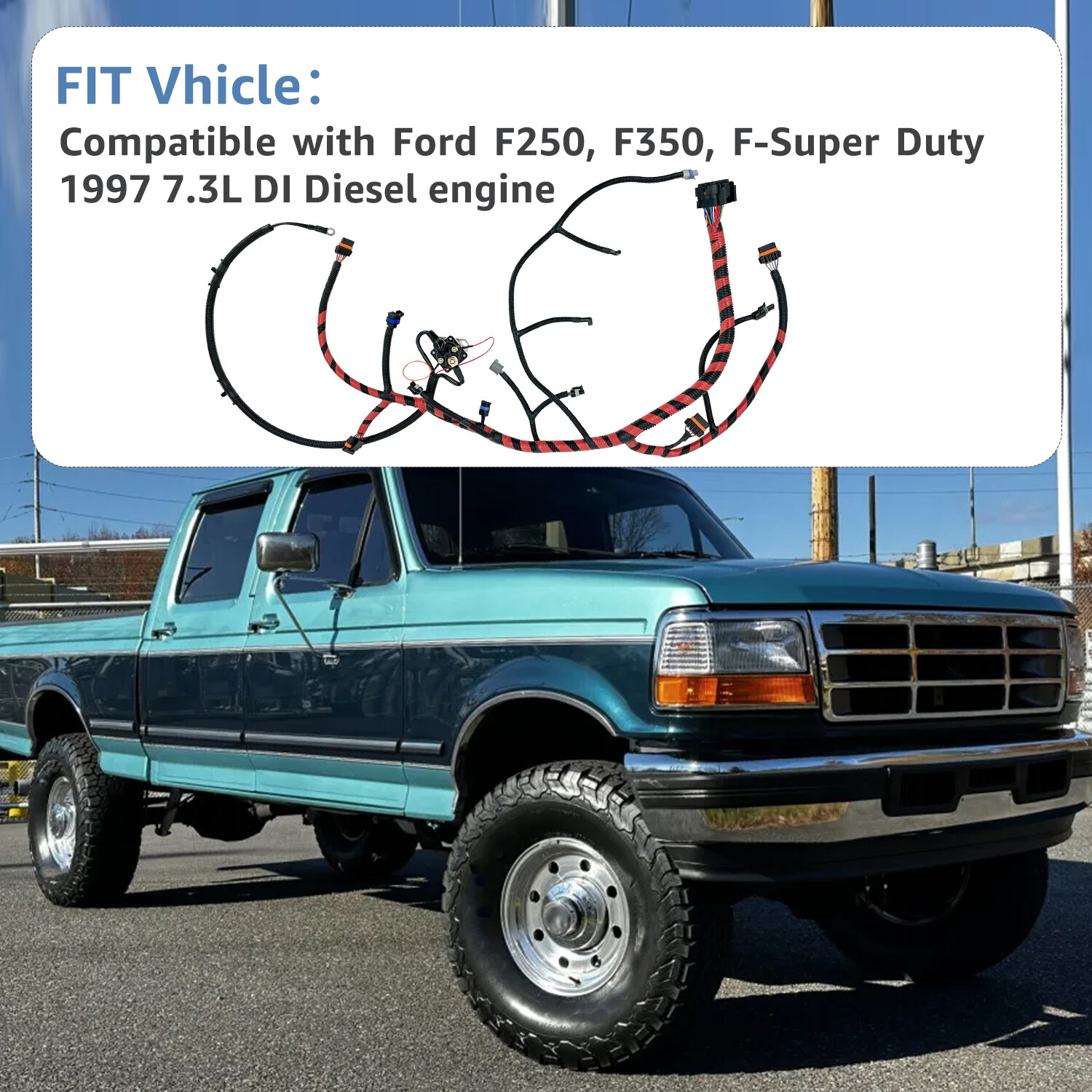 NEW Upgraded Engine Wiring Harness for 1997 Ford F-250 F-350 7.3L Diesel