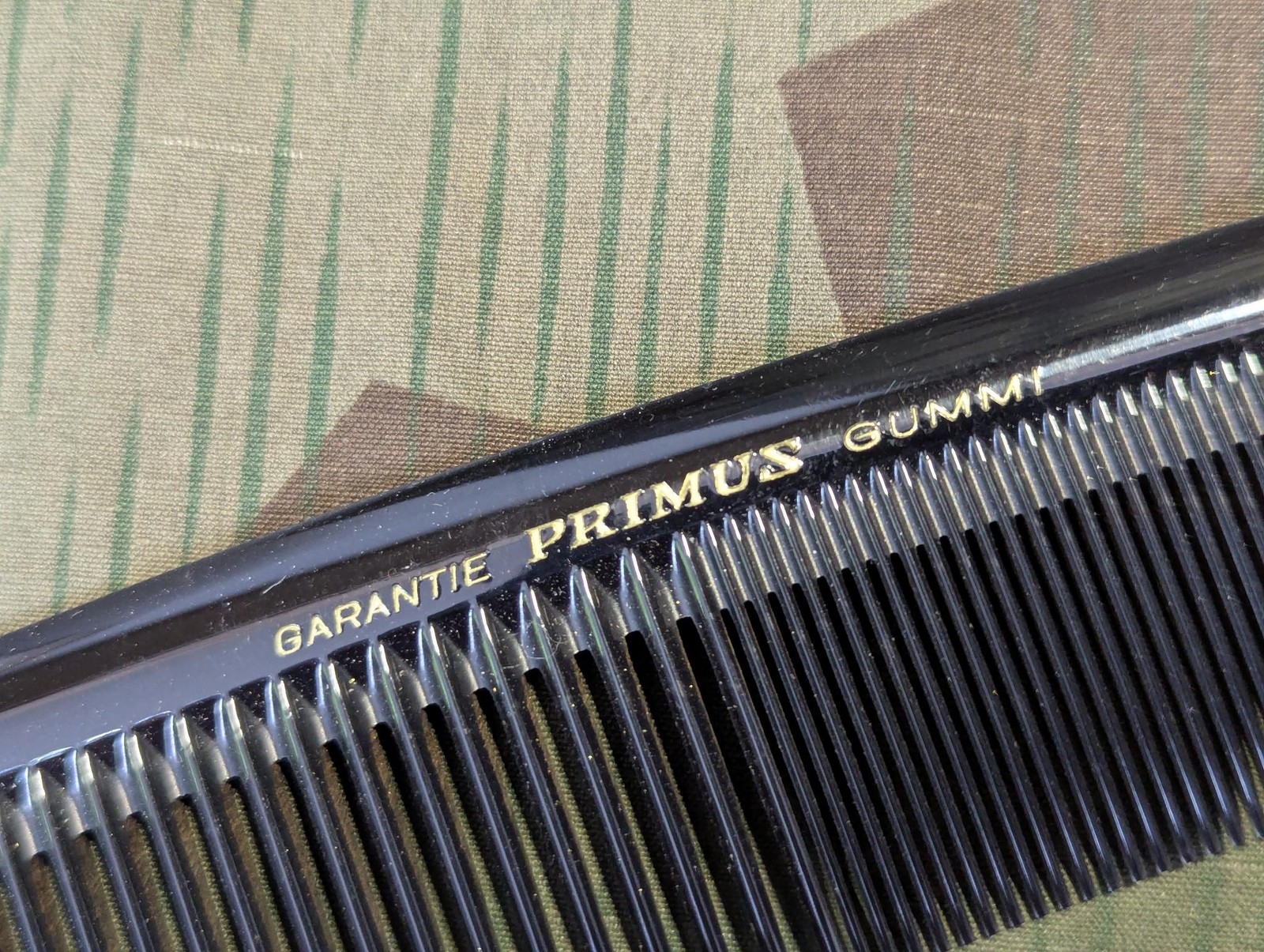 Vintage 1930s 1940s German Primus Garantie Gummi Comb Hair WWII NOS Deadstock