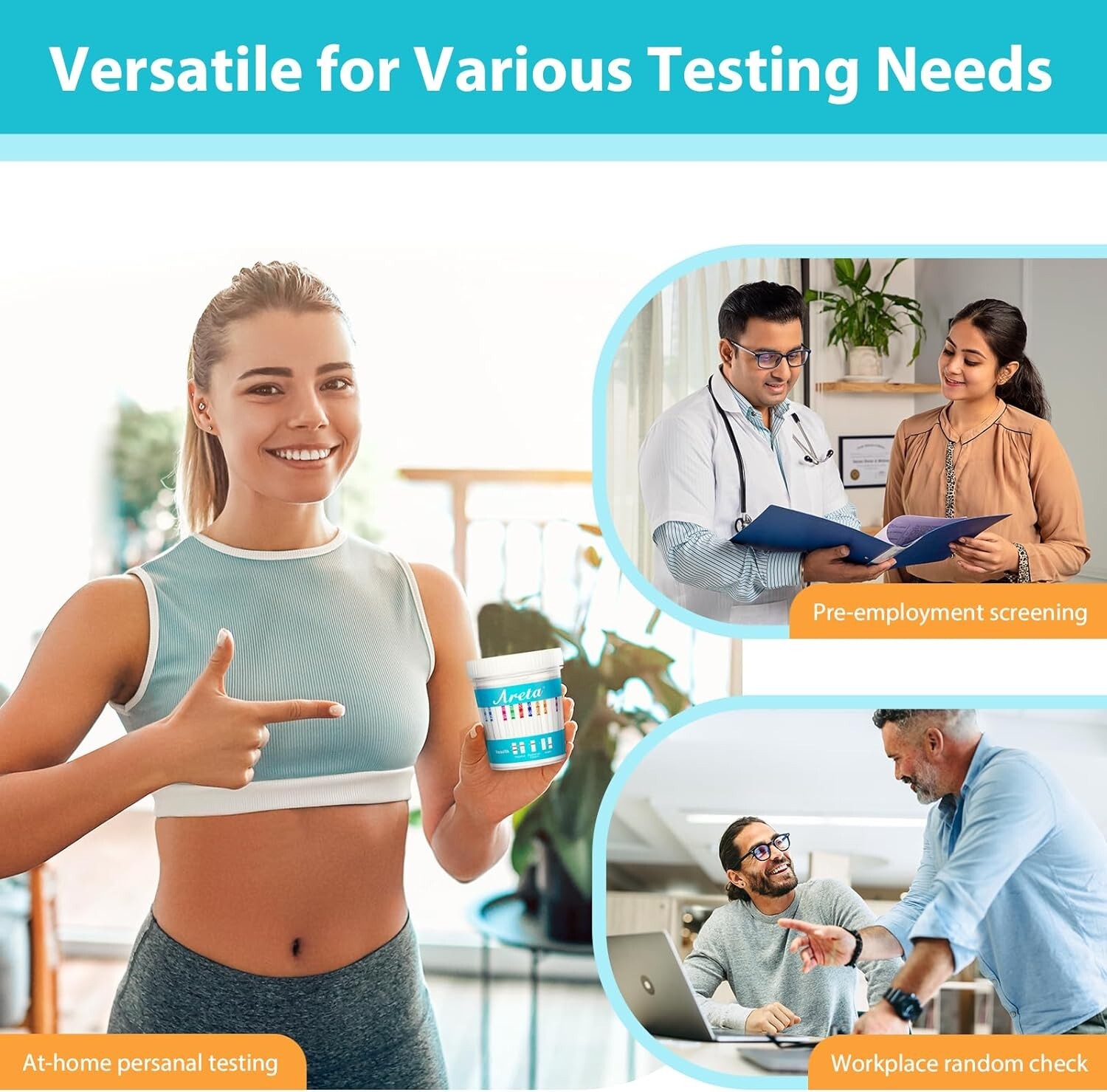 Areta Multidrug Test Cup - 12 Panel Urine Drug Testing Kit #ACDOA2-2124 - 1 Pack