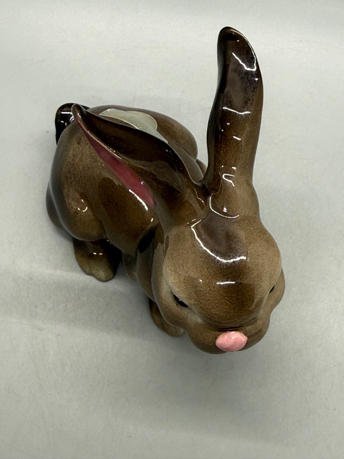 Vintage Hagen Renaker Glossy Brown Molly Rabbit