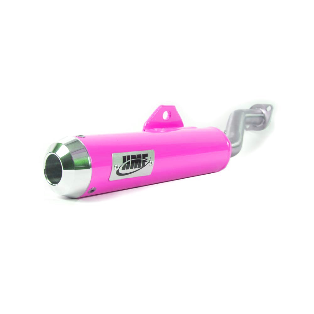 HMF Slip On Exhaust for Pol/Can-Am Out/Sprtsmn/Rng(70-110) (07-25) Pink w/Mini