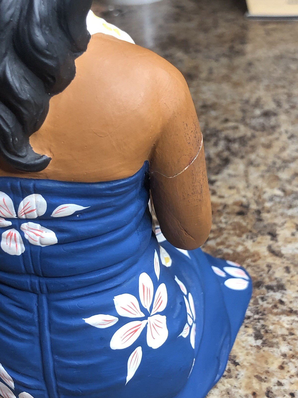 Very Rare 1950’s Hakata Urasaki Hawaii Hula Doll With IPU Made In Japan Damaged