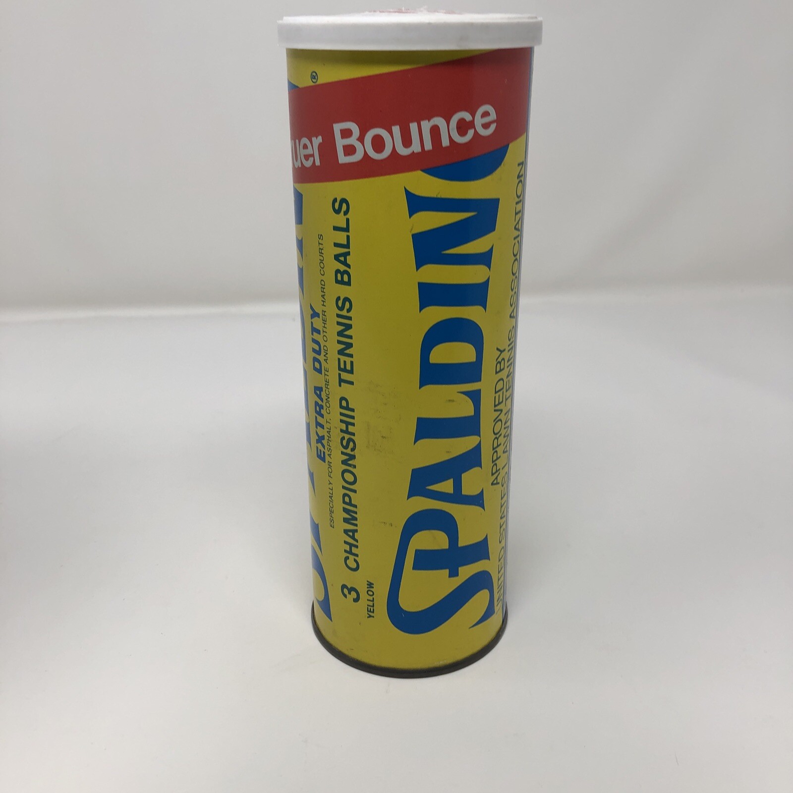 Vintage Spalding Tennis Balls Sealed Can Championship Extra Duty USA Yellow Can