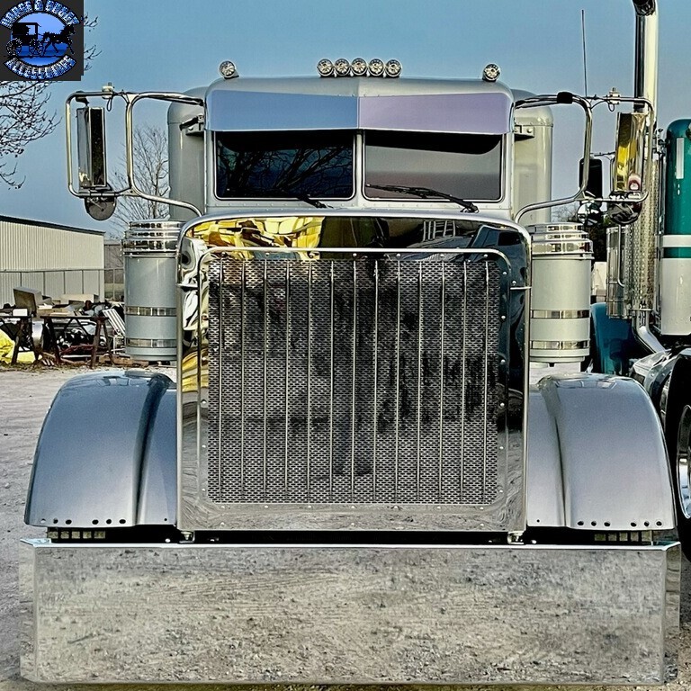 ROLLIN LOW PETERBILT 11'' X 7.5'' FLAT BOTTOM VISOR V. TOP 386,389,379,388 #1034