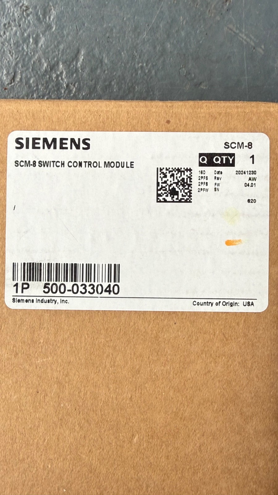 Brand New Siemens SCM-8 500-033040 Switch Control Module