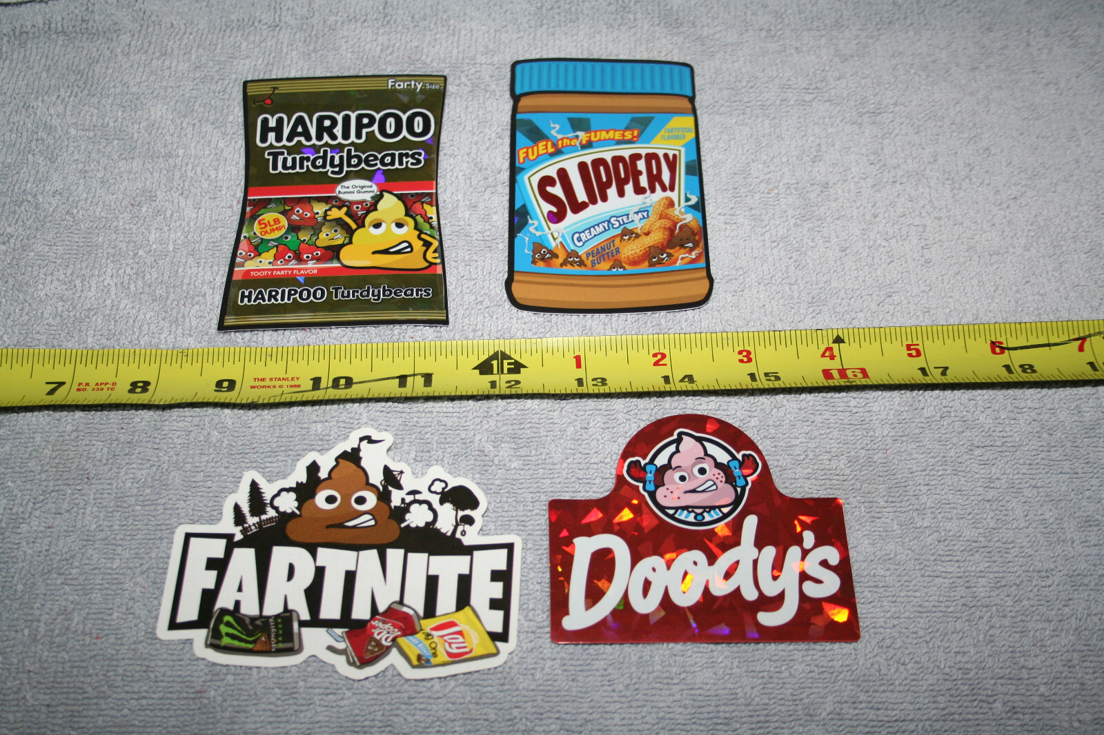 Junk Food Doody Stickers Set Of 20 Series 1&5 -Poop Emoji -Novelty food parody