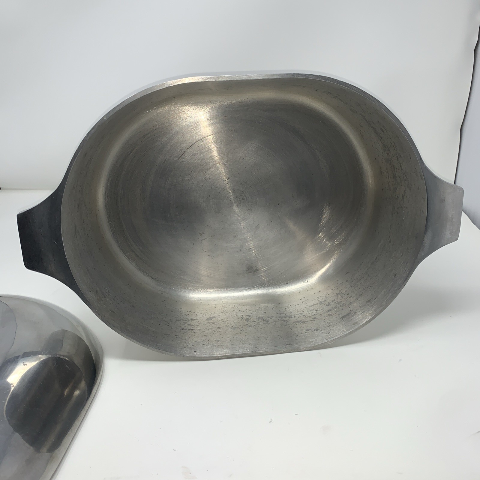 Royalty TM Nasco Oval Roasting, VTG Braising Dutch Oven Heavy Aluminum, Korea