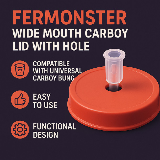 Fermonster FerMonster Wide Mouth Carboy Lid With Hole