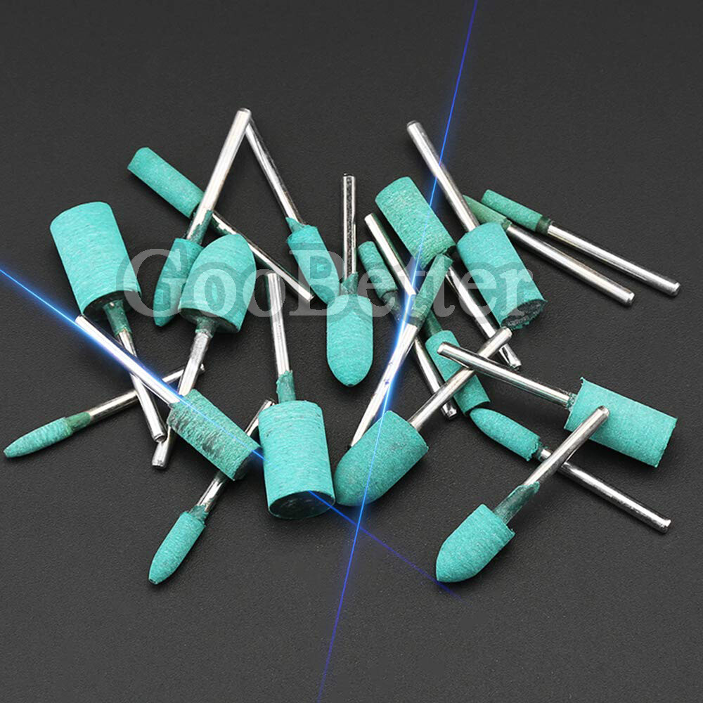 100Pcs Rubber Polishing Points Bit Grinding Head Power Rotary Tool For Dremel