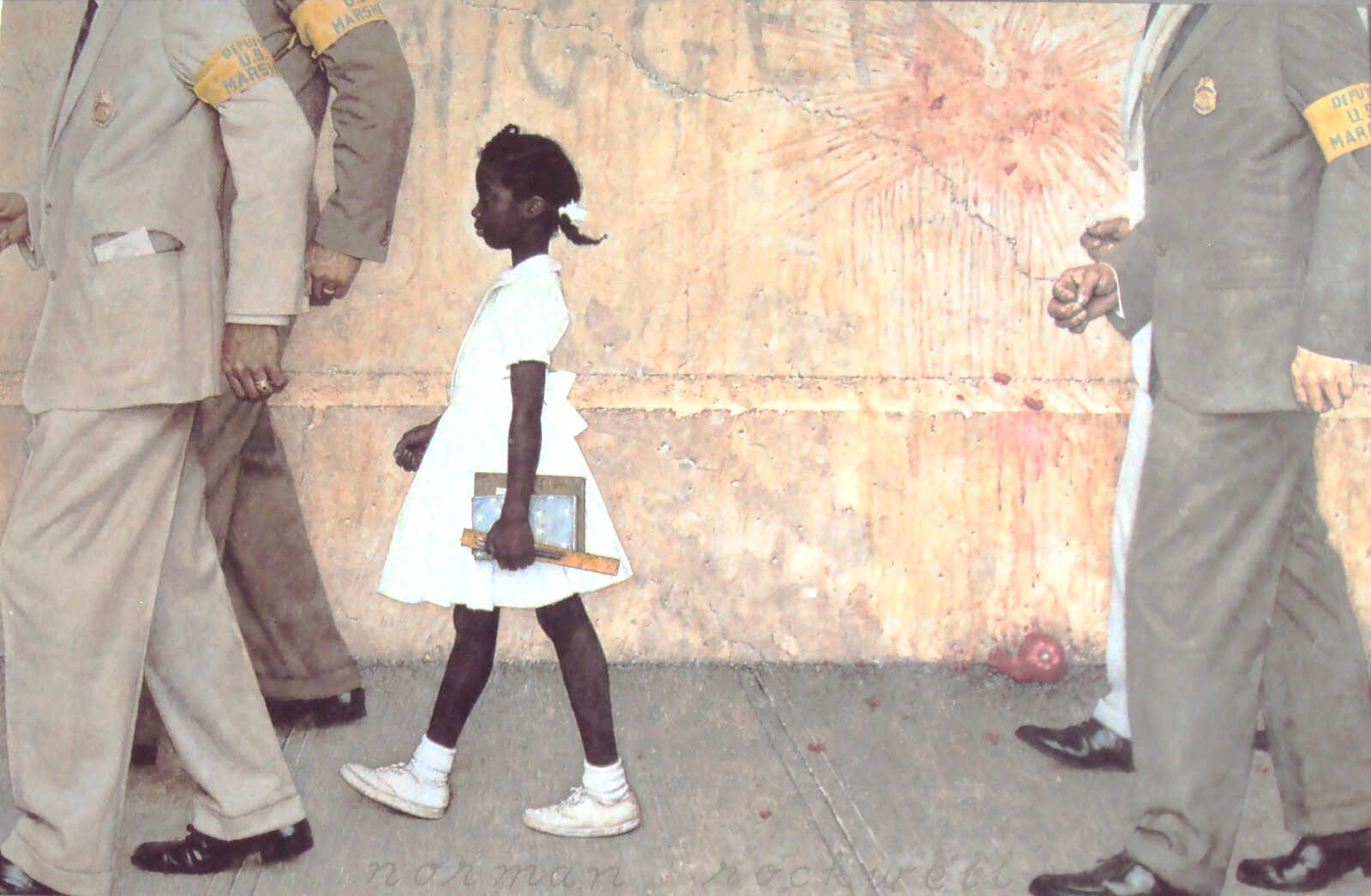 VINTAGE Rockwell PROBLEM WE LIVE WITH 1 Black African 1960s Civil Rights Bridges