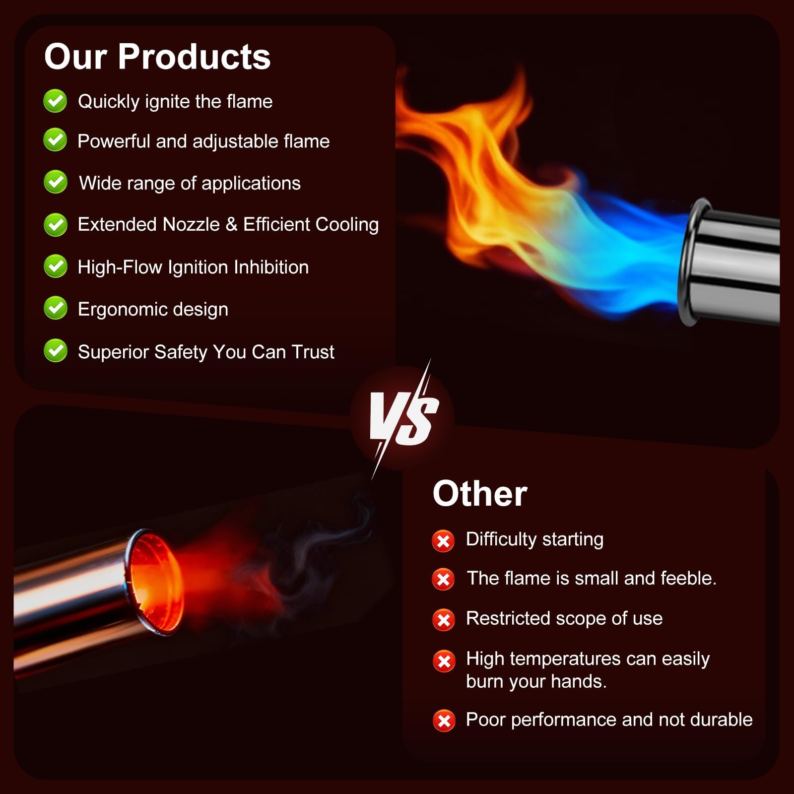 Powerful Grill & Cooking Propane Torch, flame thrower gun, Kitchen Cooking To...