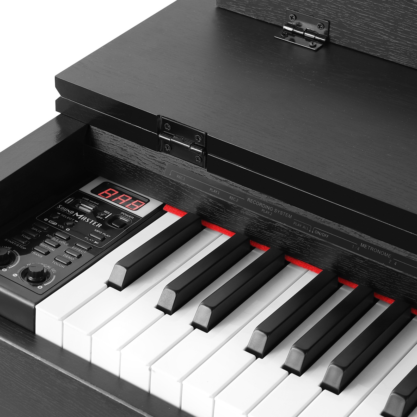 Black 88Key Full Size Weighted Hammer Action Digital Piano Keyboard with 3-Pedal