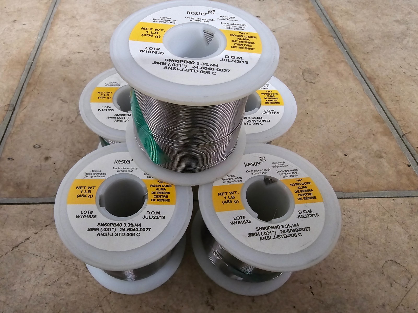 Kester Sn60Pb40 solder wire Leaded solder Wire diameter 0.8mm Low Temper