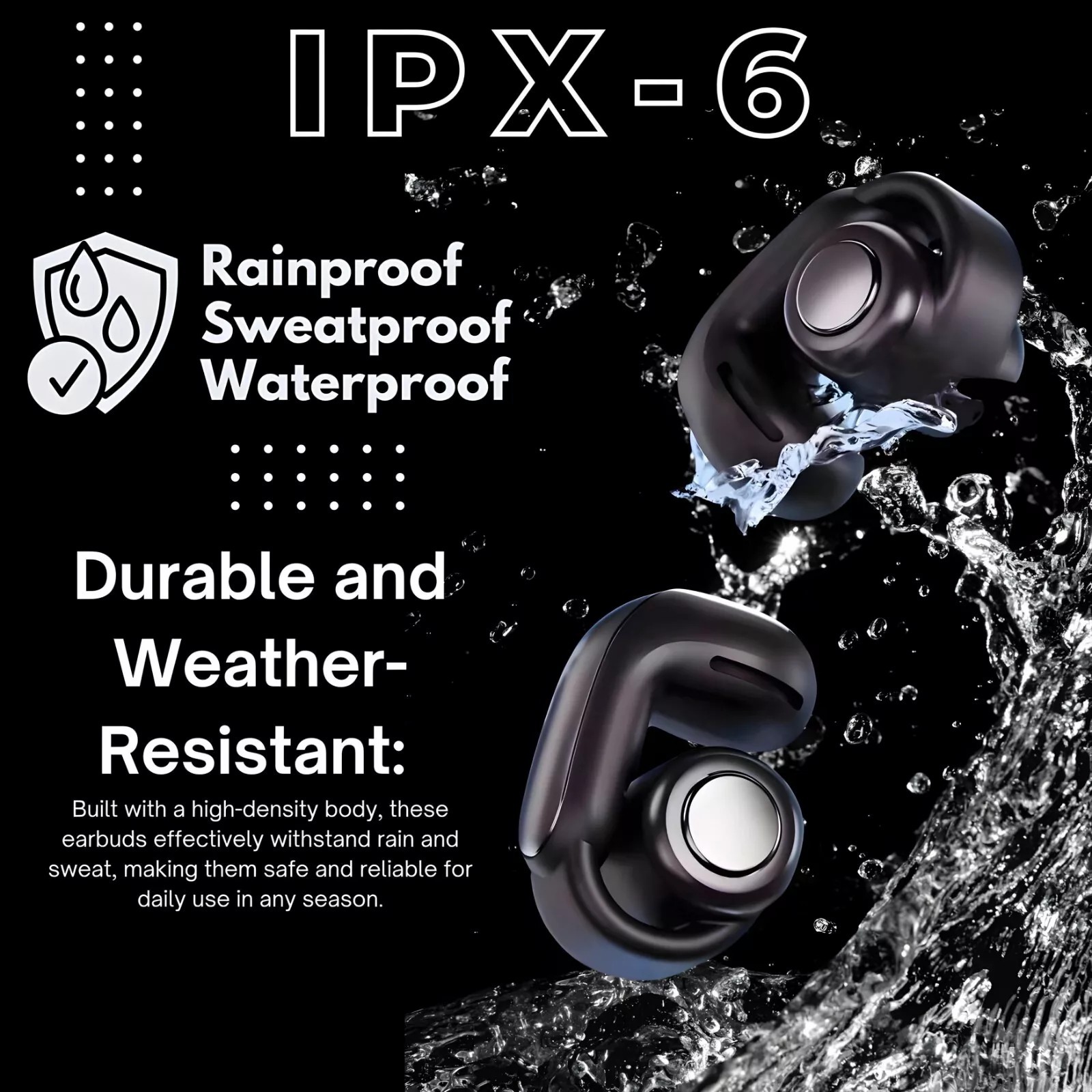 Ultra Open-Ear True Wireless Bluetooth Earphone Ultra Open Earbuds White - New