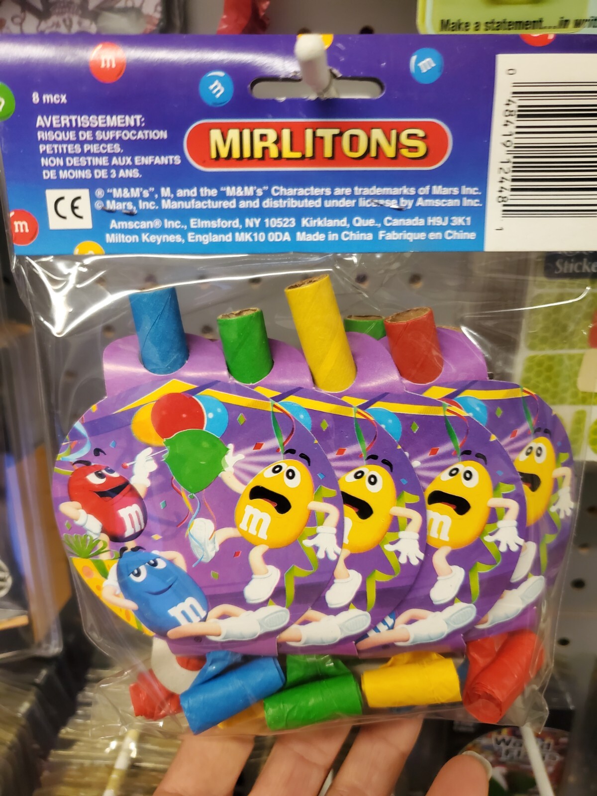 M&M's Blowouts ( 8 pk ) ~ Birthday Party Supplies Favors New in the Package