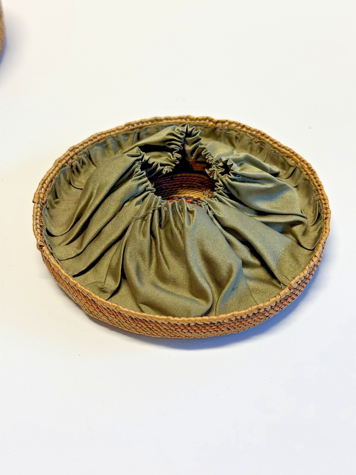 Antique Native American Indian Makah Lidded Woven Basket; Late 1890's; Lot #G7