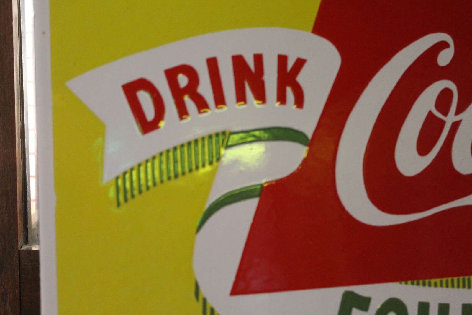 RARE NOS DRINK COCA COLA FOUNTAIN SERVICE PORCELAIN METAL SIGN SODA POP GAS