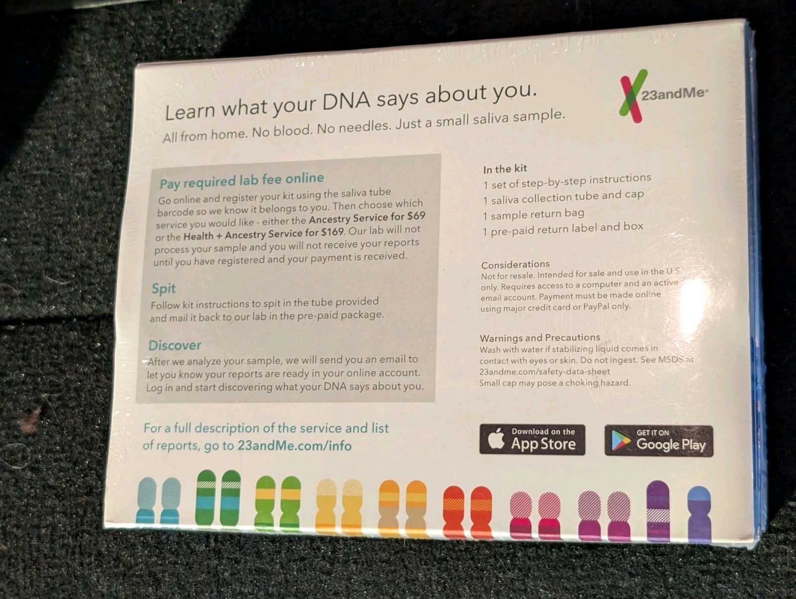 23 and Me Personal Genetic Service DNA Saliva Collection Kit NEW SEALED Expired