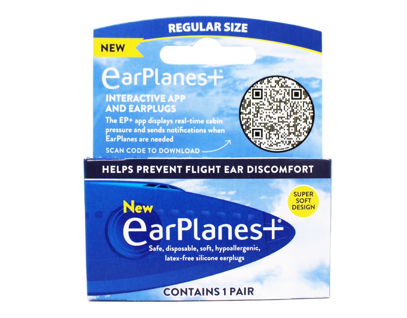 Earplanes Flight Ear Protection Earplugs - 1 Pair