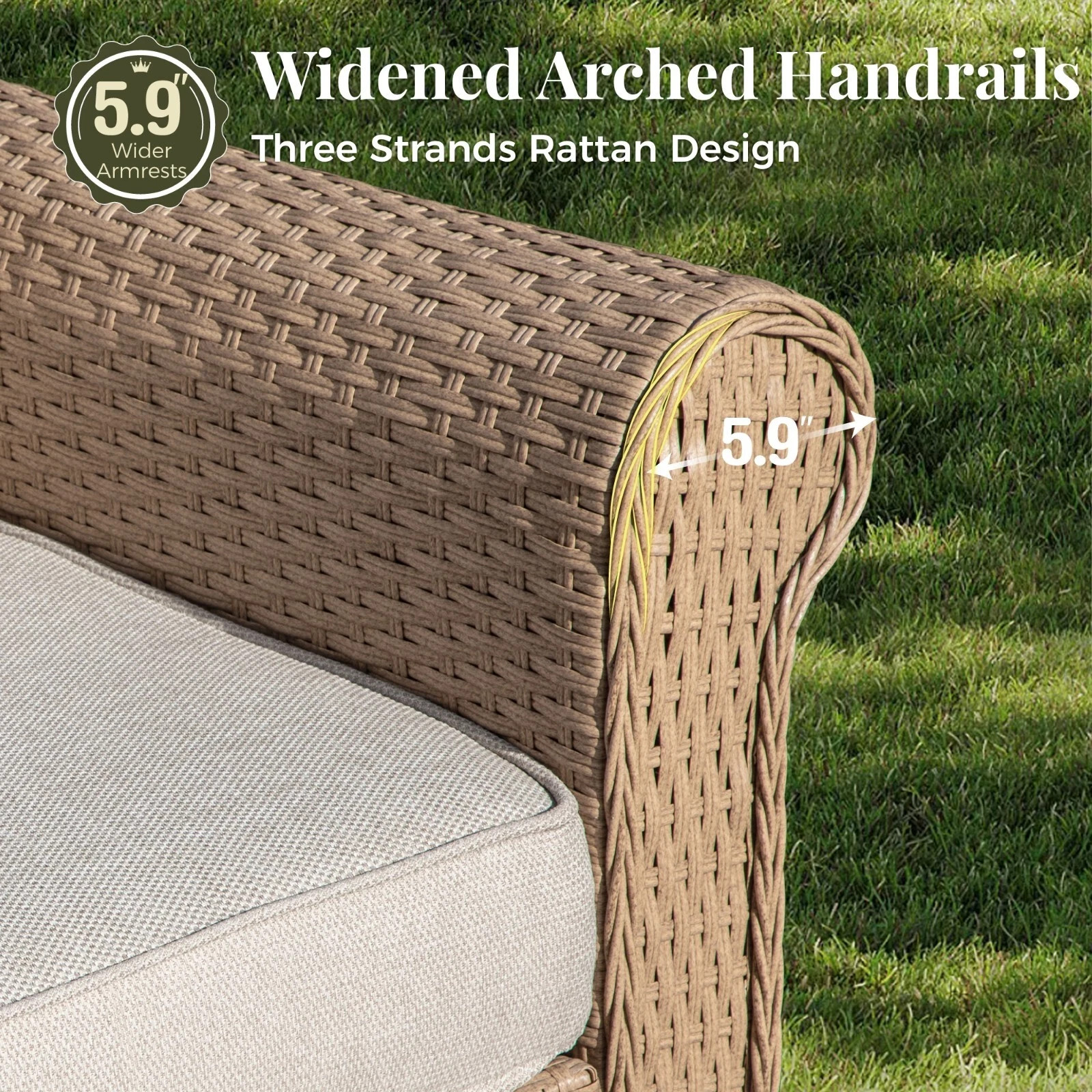 Outdoor Furniture Wicker Furniture Patio Conversation Set Rattan Patio Furniture