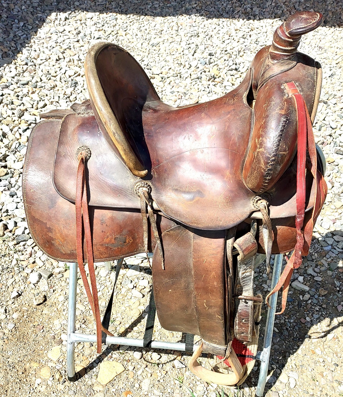 Antique Joseph Sullivan Fort Benton Montana - Saddle - Square Skirt - 13" seat
