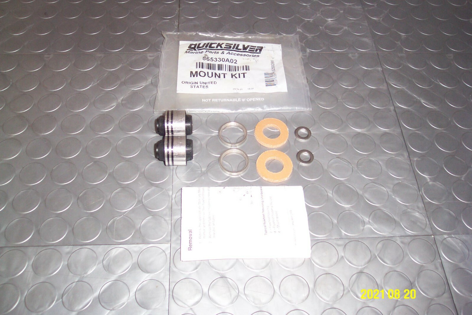 Mercury Mercruiser Quicksilver Bellhousing Rear Engine Mount Kit 865330a02 Pair