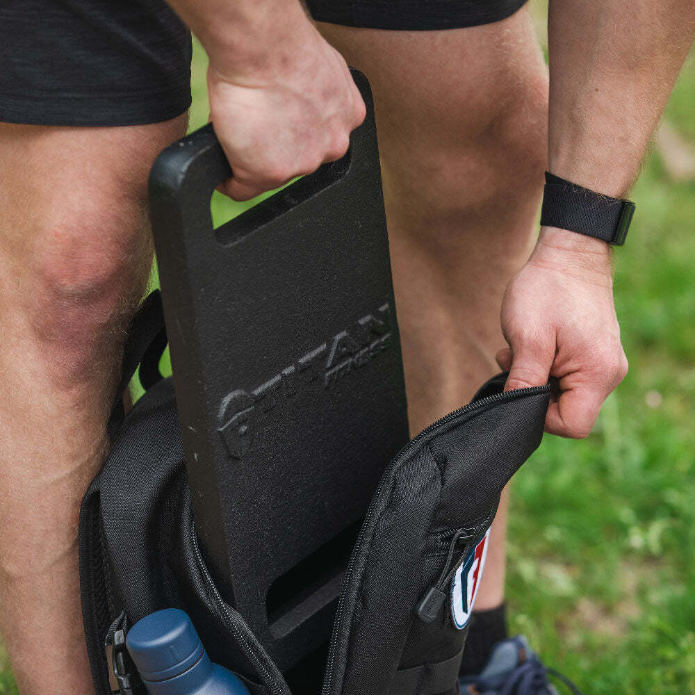 Titan Fitness 20 LB Cast Iron Ruck Weight Plate, Backpack Weight Training