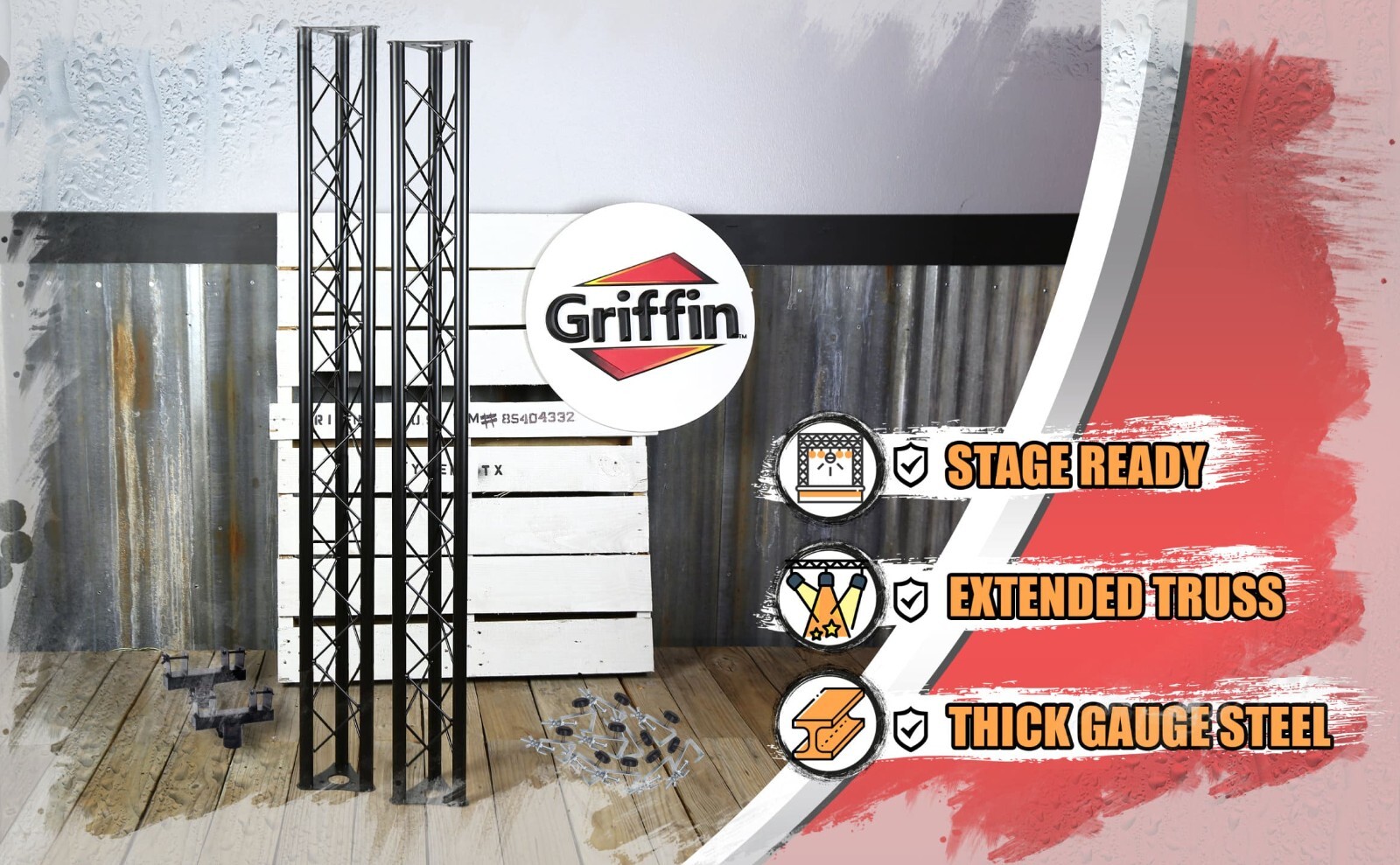 GRIFFIN - Triangle Truss Light Kit DJ Booth Trussing Stage C Clamp Mounts System