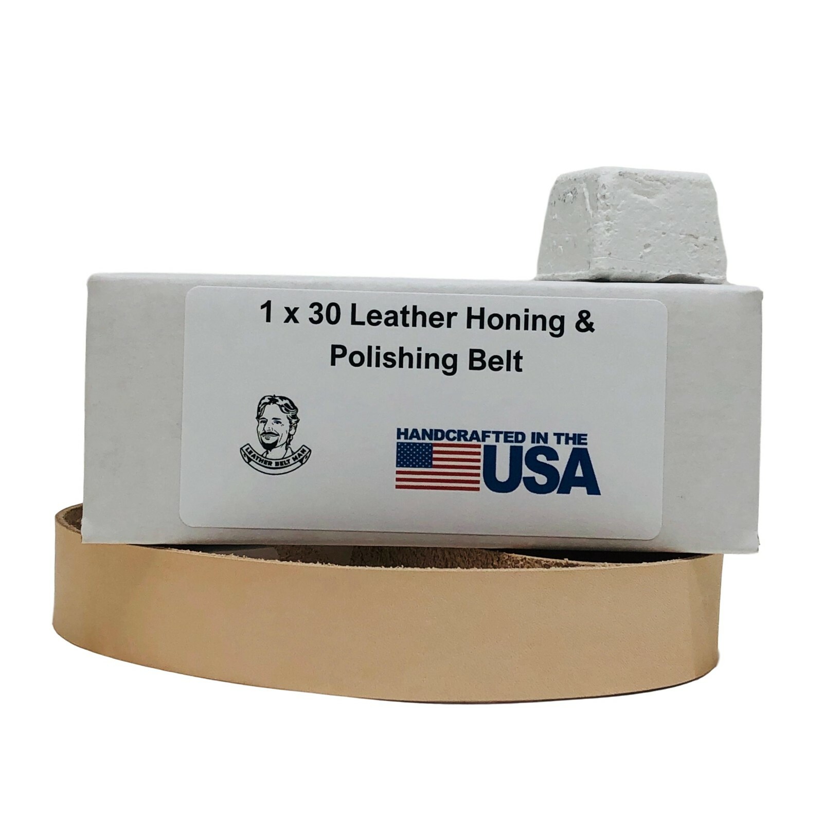 1" x 30" Leather Honing & Polishing Strop Belt - Buffing Compound Included