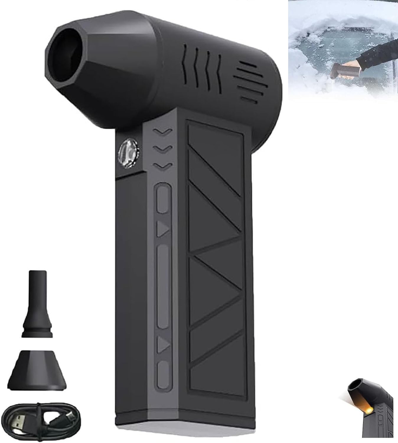 Compressed Air Duster Fulljion 3-Gear to 130,000 RP Electric Air Duster Portable